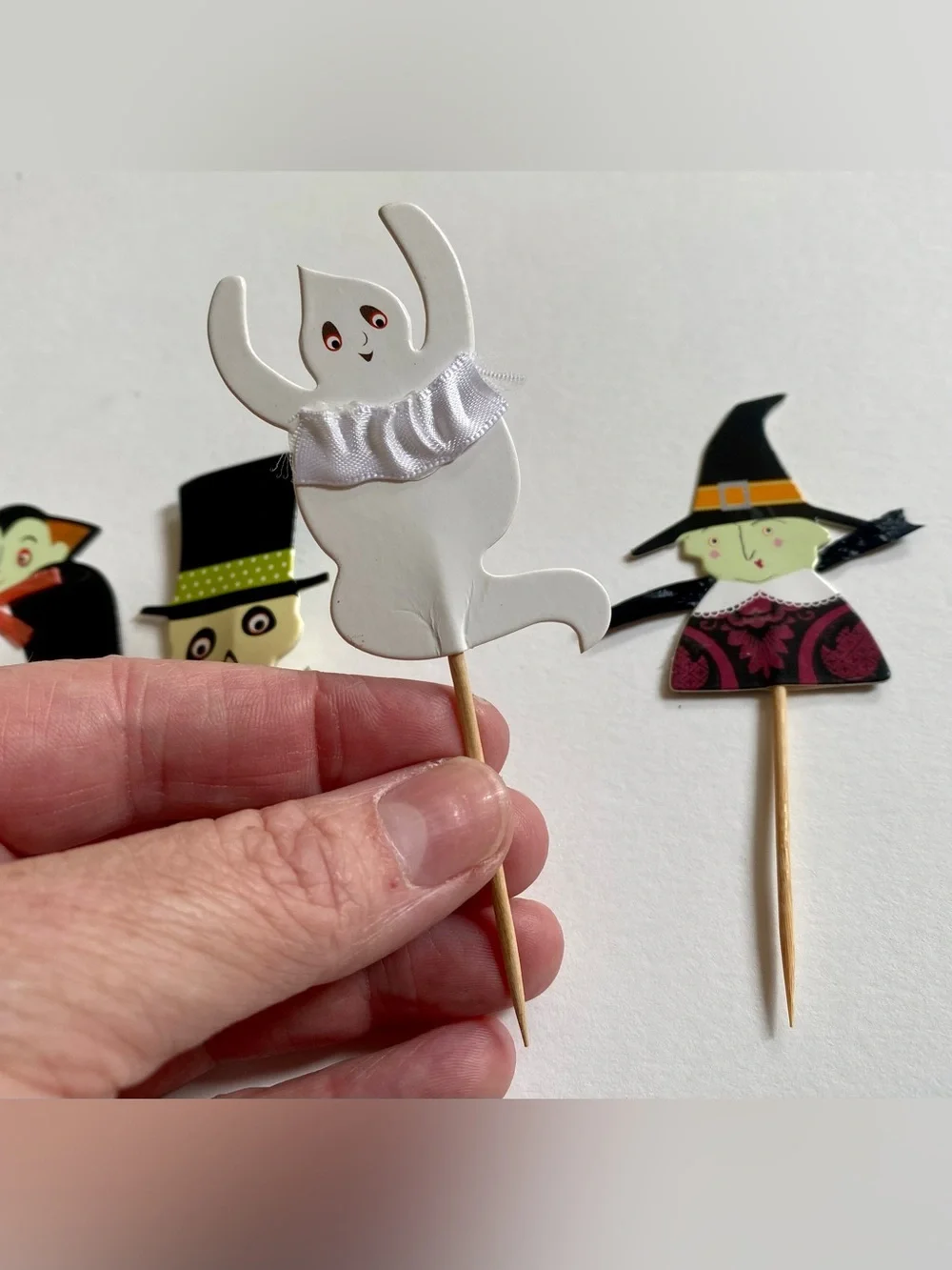 120 Halloween Cupcake Toppers or Party Picks, Witch, Ghost, Skeleton, Dracula